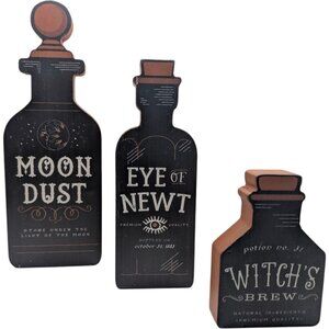Wood Potion Bottles - Set of 3